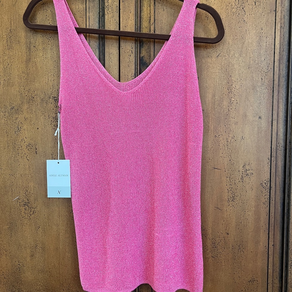 Pink Tank Top and Scarf